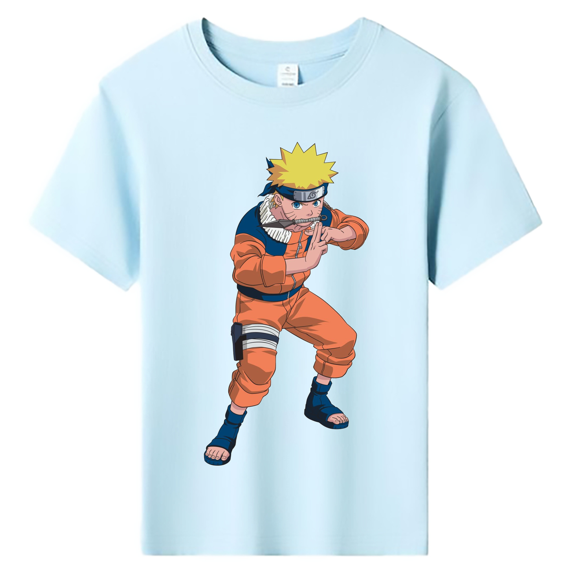 （画像用） NARUTO -ナルト- うずまき ナルト Uzumaki Naruto 綿100％キッズTシャツ（フロントプリント）